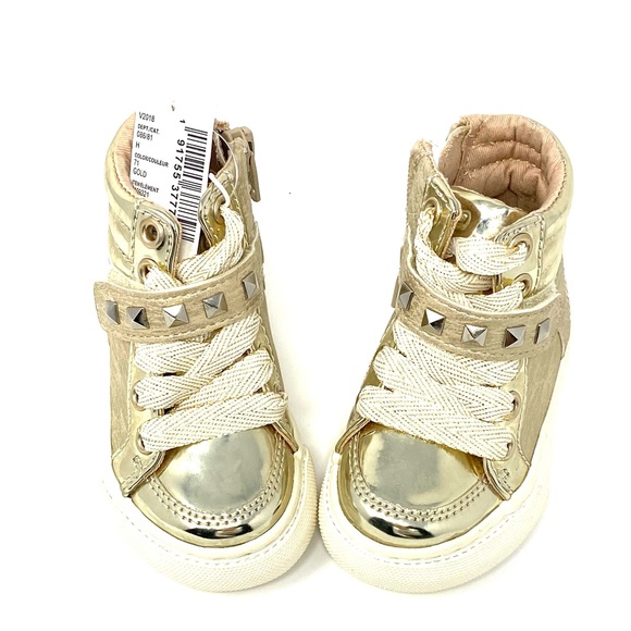 Children's Place Shoes-sneakers/Gold High top*NEW* - Picture 1 of 5